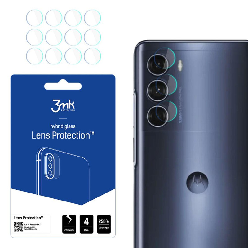 3mk Lens Protection™ hibridinis fotoaparato stiklas, skirtas Motorola Moto G200 5G 3mk Lens Protection™ hibridinis fotoaparato stiklas, skirtas Motorola Moto G200 5G