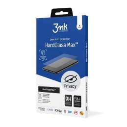 9H 3mk HardGlass Max Privacy™ privatumo stiklas, skirtas iPhone 12 / iPhone 12 Pro