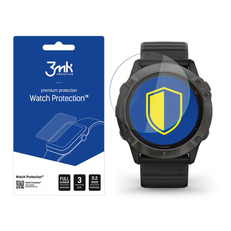 3mk Watch Protection™ hibridinis stiklas v. FlexibleGlass Lite ant Garmin Fenix 6X Pro