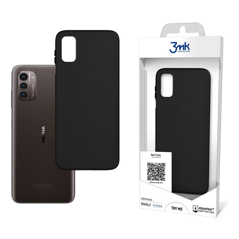 3mk matinis dėklas, skirtas Nokia G11 / G21 - juodas