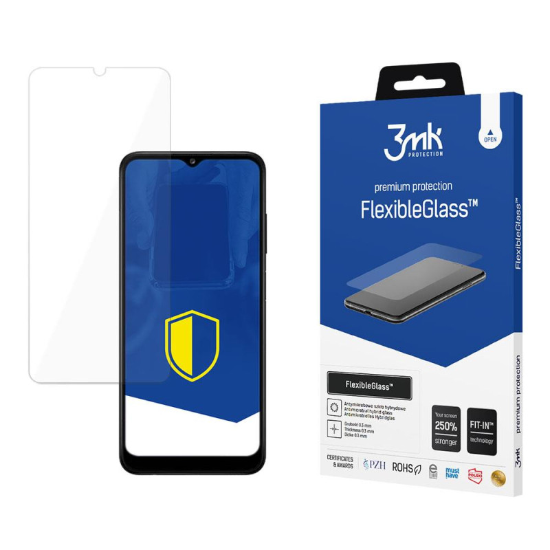 3mk FlexibleGlass™ hibridinis stiklas, skirtas Samsung Galaxy A03 3mk FlexibleGlass™ hibridinis stiklas, skirtas Samsung Galaxy A03