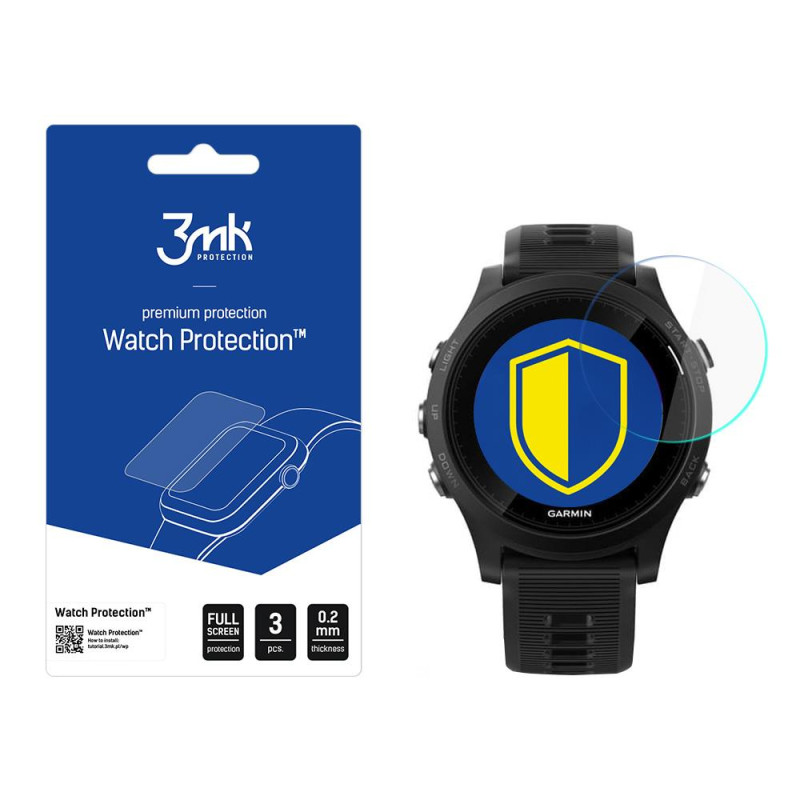3mk Watch Protection™ hibridinis stiklas v. FlexibleGlass Lite ant Garmin Forerunner 935