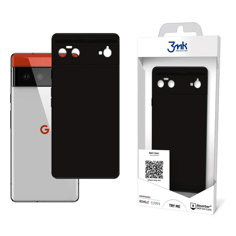 3mk matinis dėklas, skirtas „Google Pixel 6 Pro 5G“ – juodas 3mk matinis dėklas, skirtas „Google Pixel 6 Pro 5G“ – juodas