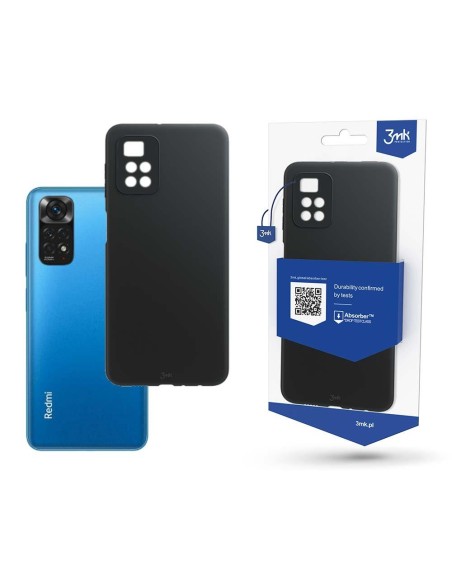 3mk matinis dėklas, skirtas Xiaomi Redmi Note 11s / 11 4G - juodas 3mk matinis dėklas, skirtas Xiaomi Redmi Note 11s / 11 4G - juodas