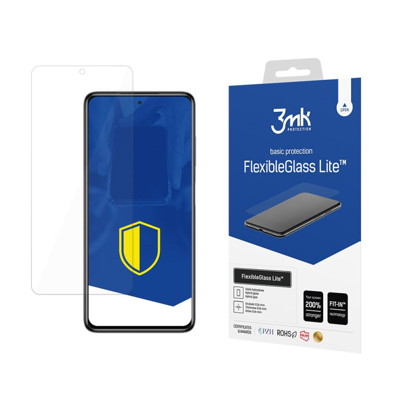 3mk FlexibleGlass Lite™ hibridinis stiklas ant Xiaomi Poco X3 3mk FlexibleGlass Lite™ hibridinis stiklas ant Xiaomi Poco X3