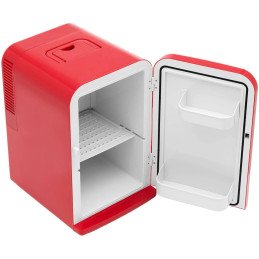 Mini kambarinis automobilinis šaldytuvas su šildymo funkcija 12 / 240 V 15 l - raudonas