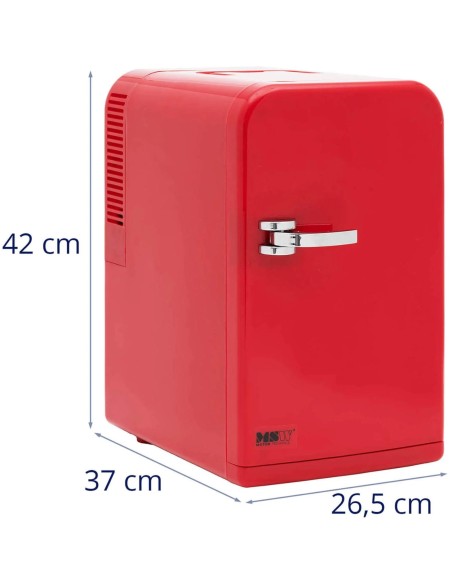 Mini kambarinis automobilinis šaldytuvas su šildymo funkcija 12 / 240 V 15 l - raudonas Mini kambarinis automobilinis šaldytuvas su šildymo funkcija 12 / 240 V 15 l - raudonas