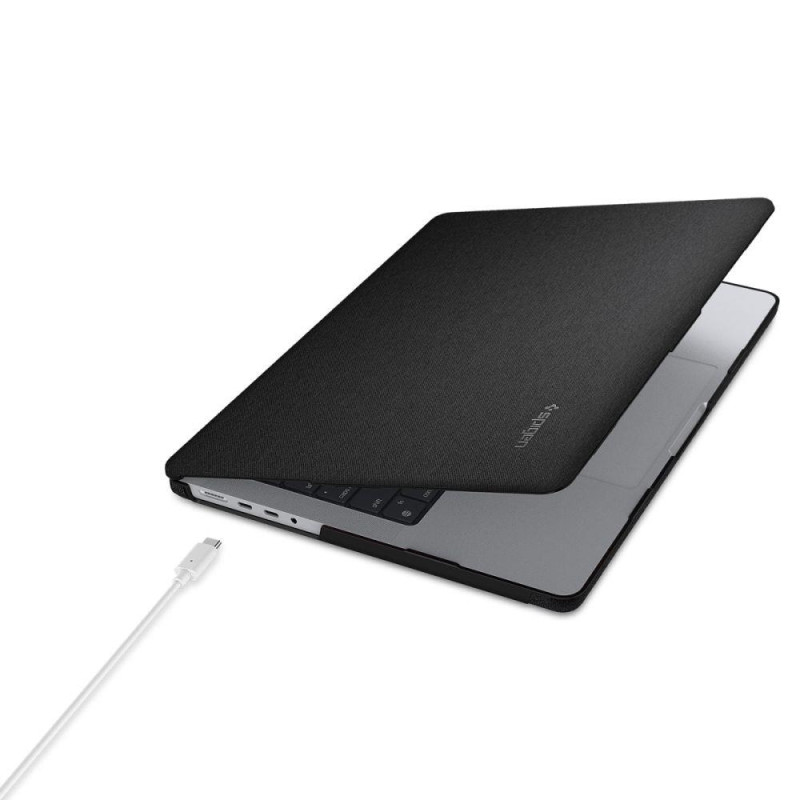 Spigen Urban Fit dėklas, skirtas Macbook Pro 16& 39 & 39 2021-2023 – juodas
