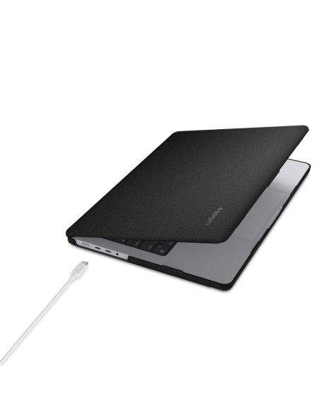Spigen Urban Fit dėklas, skirtas Macbook Pro 16& 39 & 39 2021-2023 – juodas Spigen Urban Fit dėklas, skirtas Macbook Pro 16& 39 & 39 2021-2023 – juodas