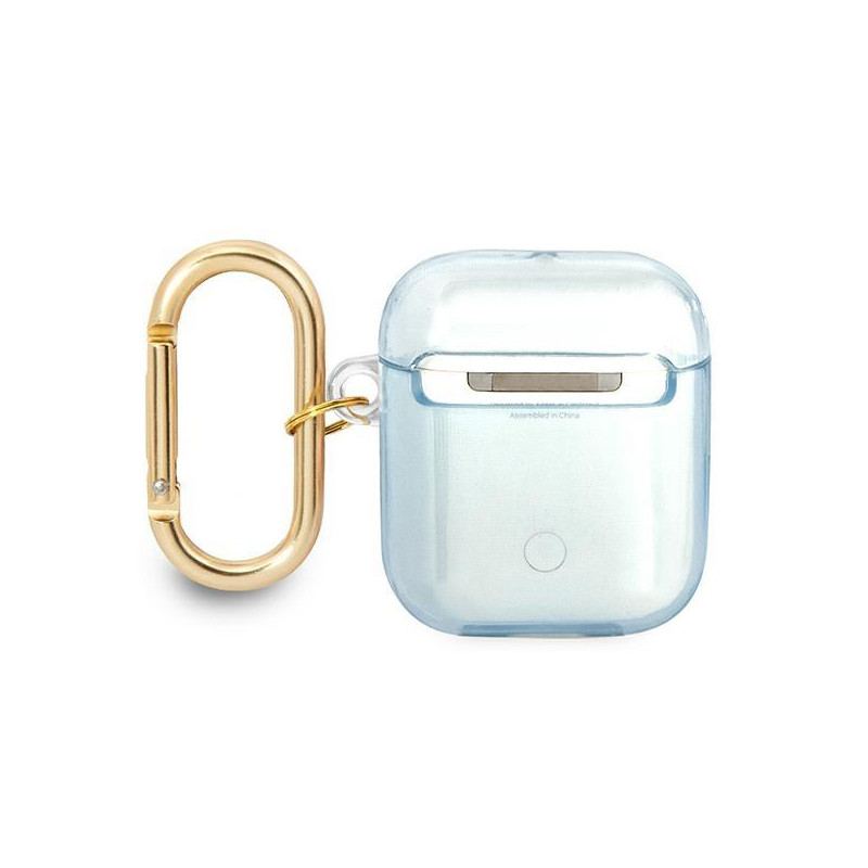 Guess Strap Collection dėklas, skirtas AirPods 1/ 2 – mėlynas