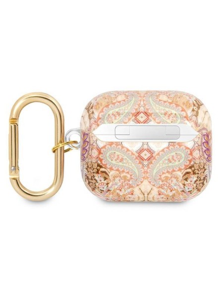 Guess Paisley Strap Collection dėklas, skirtas AirPods 3 dangteliui – auksinis Guess Paisley Strap Collection dėklas, skirtas AirPods 3 dangteliui – auksinis