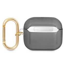 Guess Strap Collection dėklas, skirtas AirPods 3 dangteliui - juodas