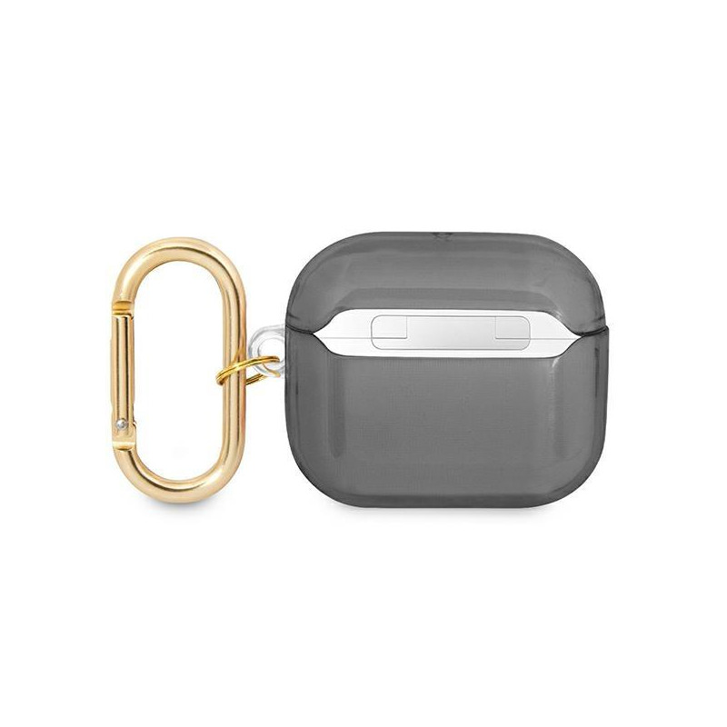 Guess Strap Collection dėklas, skirtas AirPods 3 dangteliui - juodas