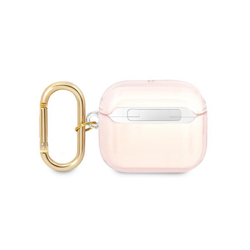 Guess Strap Collection dėklas, skirtas AirPods 3 dangteliui – rožinis