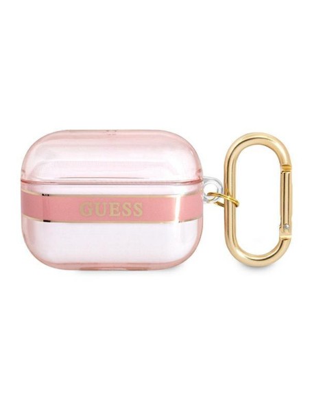Guess Strap Collection dėklas, skirtas AirPods Pro – rožinis Guess Strap Collection dėklas, skirtas AirPods Pro – rožinis