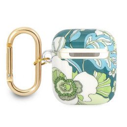 Guess Flower Strap Collection dėklas, skirtas AirPods 1/ 2 – žalias