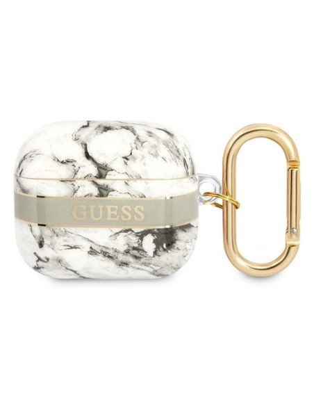Guess Marble Strap Collection dėklas, skirtas AirPods 3 dangteliui – pilkas Guess Marble Strap Collection dėklas, skirtas AirPods 3 dangteliui – pilkas