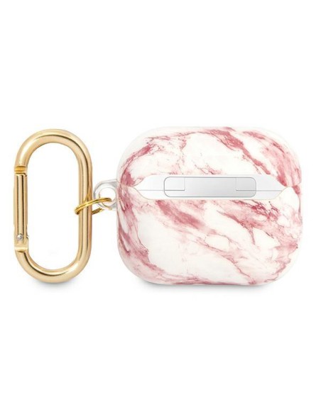 Guess Marble Strap Collection dėklas, skirtas AirPods 3 dangteliui – rožinis Guess Marble Strap Collection dėklas, skirtas AirPods 3 dangteliui – rožinis
