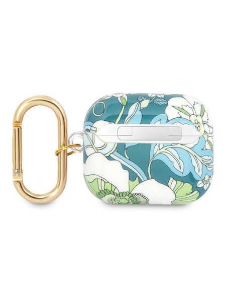 Guess Flower Strap Collection dėklas, skirtas AirPods 3 dangteliui – žalias Guess Flower Strap Collection dėklas, skirtas AirPods 3 dangteliui – žalias