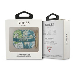 Guess Flower Strap Collection dėklas, skirtas AirPods 3 dangteliui – žalias