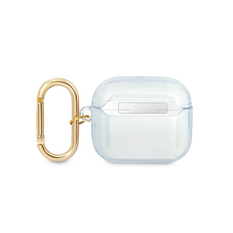 Guess Strap Collection dėklas, skirtas AirPods 3 dangteliui – mėlynas