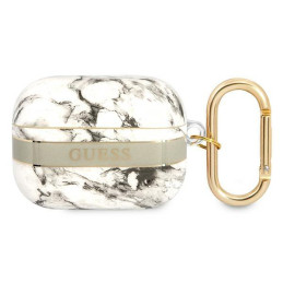 Guess Marble Strap Collection dėklas, skirtas AirPods Pro – pilkas