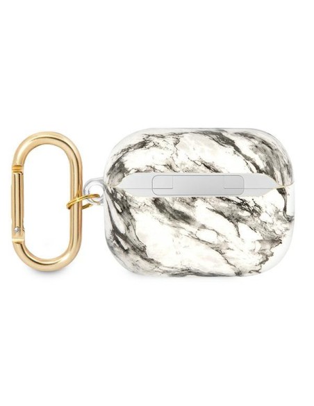 Guess Marble Strap Collection dėklas, skirtas AirPods Pro – pilkas