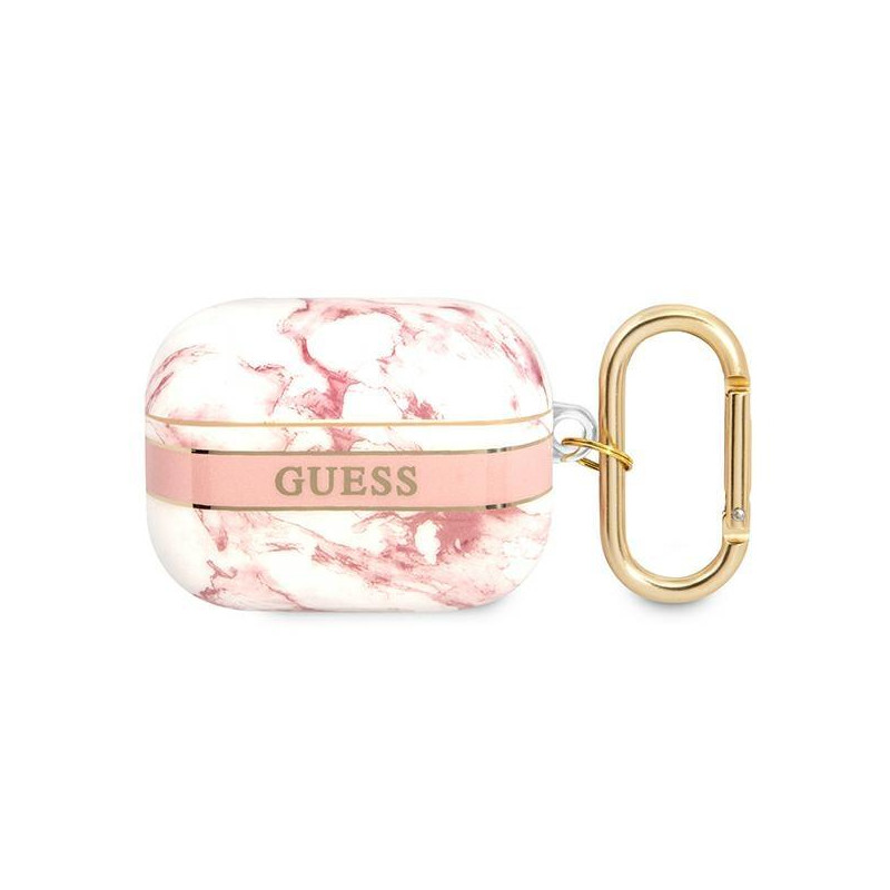 Guess Marble Strap Collection dėklas, skirtas AirPods Pro – rožinis Guess Marble Strap Collection dėklas, skirtas AirPods Pro – rožinis