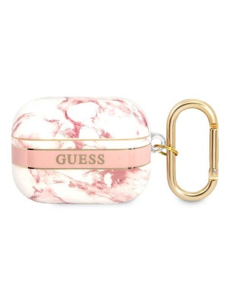 Guess Marble Strap Collection dėklas, skirtas AirPods Pro – rožinis Guess Marble Strap Collection dėklas, skirtas AirPods Pro – rožinis
