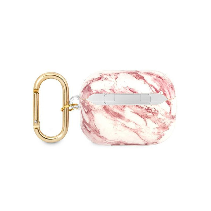 Guess Marble Strap Collection dėklas, skirtas AirPods Pro – rožinis