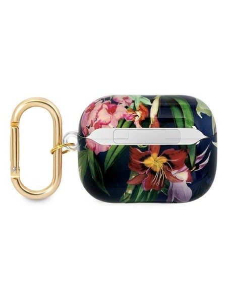Guess Flower Strap Collection dėklas, skirtas AirPods Pro – mėlynas Guess Flower Strap Collection dėklas, skirtas AirPods Pro – mėlynas
