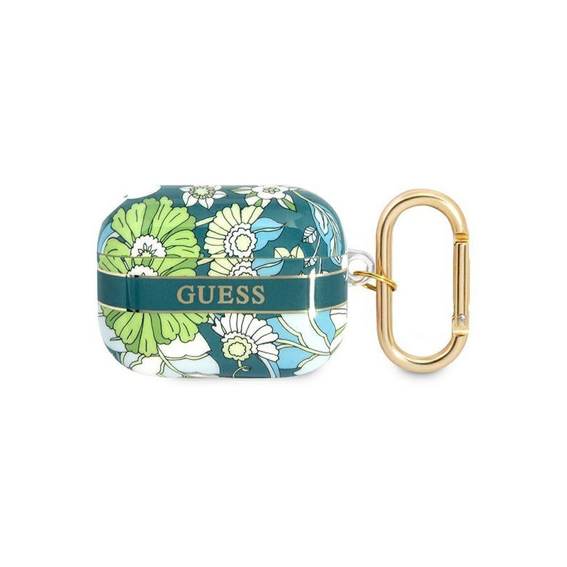 Guess Flower Strap Collection dėklas, skirtas AirPods Pro – žalias