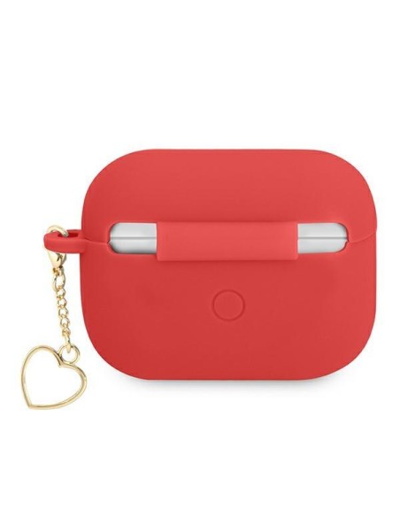 Guess Silicone Charm Heart Collection dėklas, skirtas AirPods Pro – raudonas Guess Silicone Charm Heart Collection dėklas, skirtas AirPods Pro – raudonas
