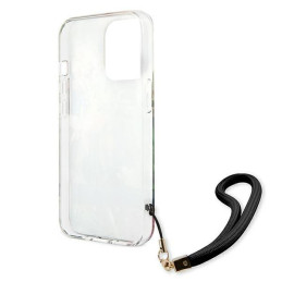 Guess Flower Strap dėklas, skirtas iPhone 13 Pro / iPhone 13 - mėlynas