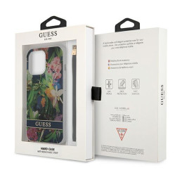 Guess Flower Strap dėklas, skirtas iPhone 13 Pro / iPhone 13 - mėlynas