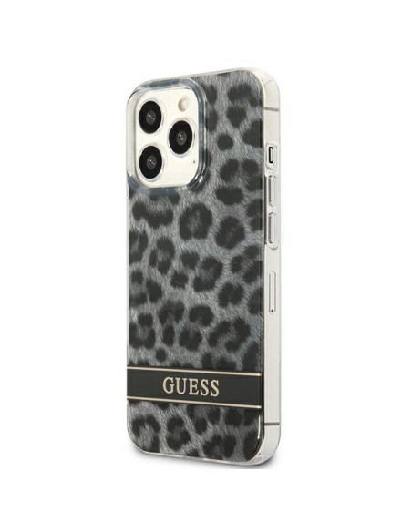 Guess Leopard dėklas, skirtas iPhone 13 Pro / iPhone 13 - pilkas