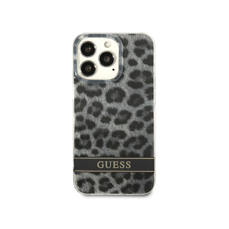 Guess Leopard dėklas, skirtas iPhone 13 Pro / iPhone 13 - pilkas