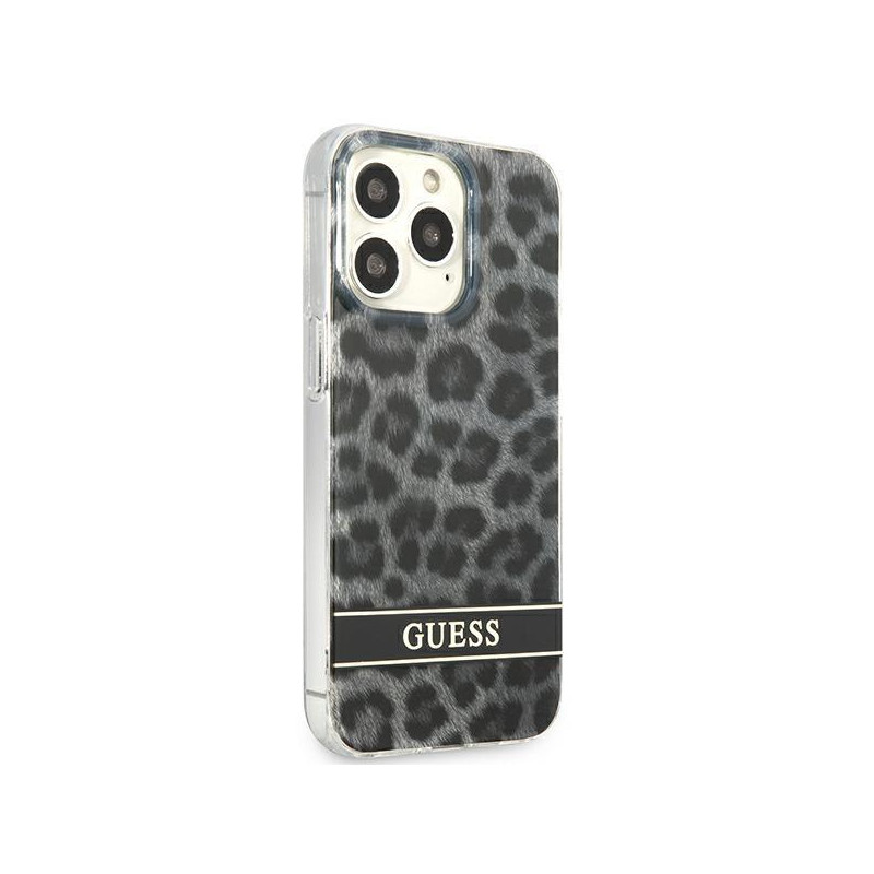Guess Leopard dėklas, skirtas iPhone 13 Pro / iPhone 13 - pilkas