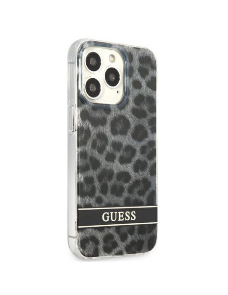 Guess Leopard dėklas, skirtas iPhone 13 Pro / iPhone 13 - pilkas