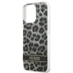 Guess Leopard dėklas, skirtas iPhone 13 Pro / iPhone 13 - pilkas