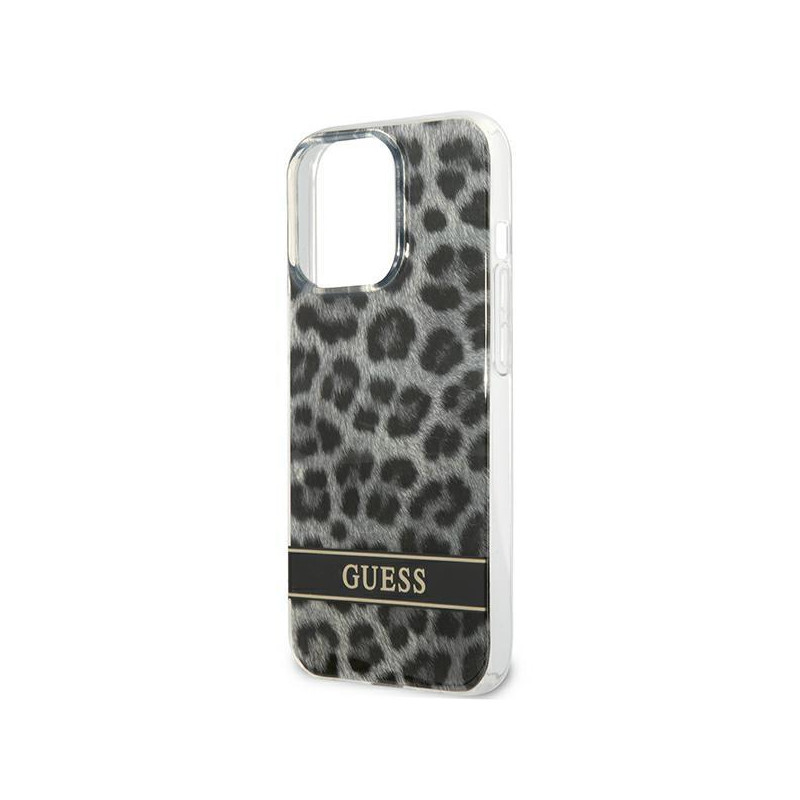 Guess Leopard dėklas, skirtas iPhone 13 Pro / iPhone 13 - pilkas