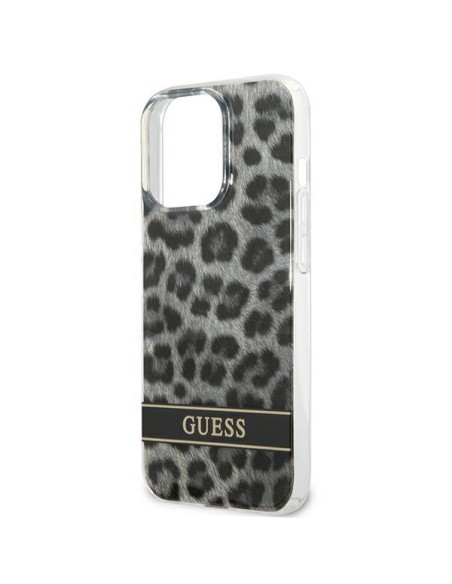 Guess Leopard dėklas, skirtas iPhone 13 Pro / iPhone 13 - pilkas
