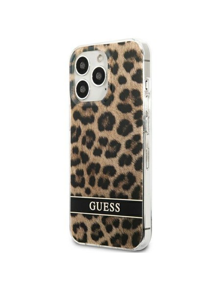 Guess Leopard dėklas, skirtas iPhone 13 Pro / iPhone 13 - rudas Guess Leopard dėklas, skirtas iPhone 13 Pro / iPhone 13 - rudas