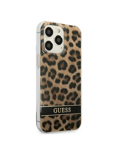 Guess Leopard dėklas, skirtas iPhone 13 Pro / iPhone 13 - rudas Guess Leopard dėklas, skirtas iPhone 13 Pro / iPhone 13 - rudas
