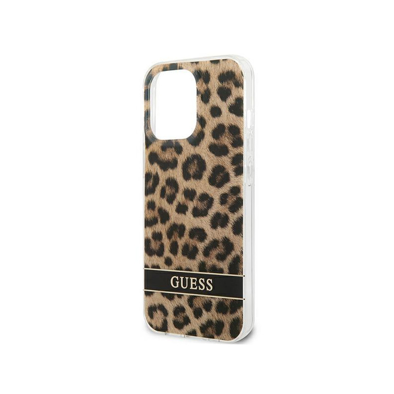 Guess Leopard dėklas, skirtas iPhone 13 Pro / iPhone 13 - rudas