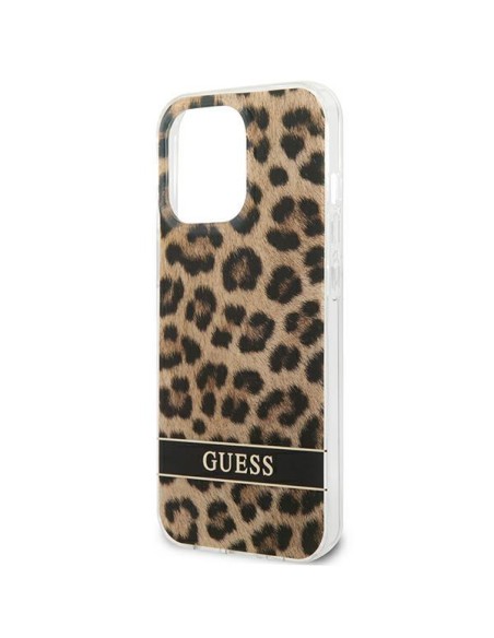 Guess Leopard dėklas, skirtas iPhone 13 Pro / iPhone 13 - rudas Guess Leopard dėklas, skirtas iPhone 13 Pro / iPhone 13 - rudas