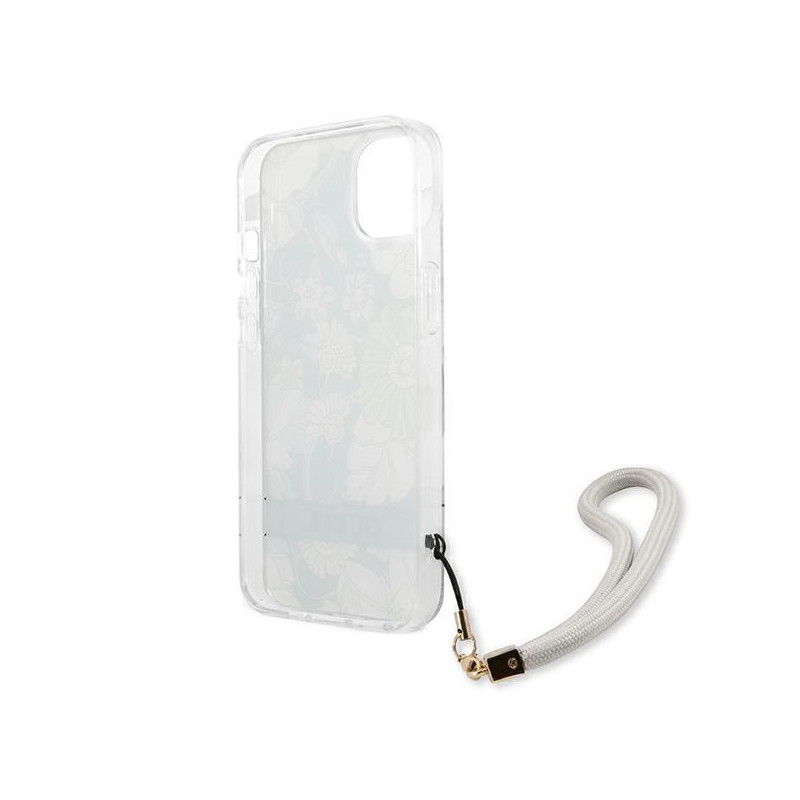 Guess Flower Strap dėklas iPhone 13 - žalias