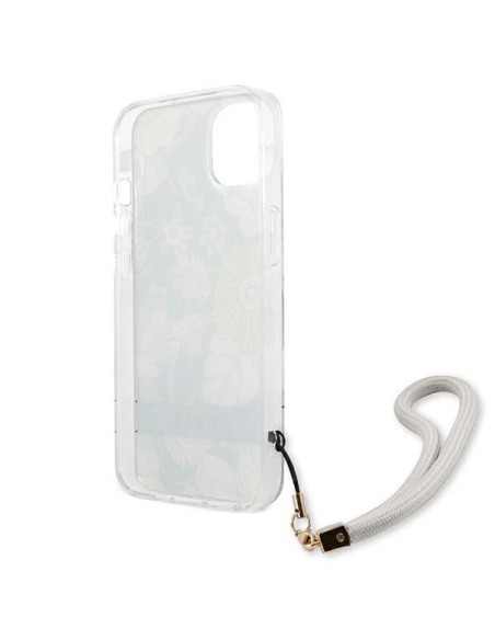 Guess Flower Strap dėklas iPhone 13 - žalias Guess Flower Strap dėklas iPhone 13 - žalias