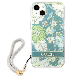 Guess Flower Strap dėklas iPhone 13 mini - žalias