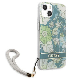 Guess Flower Strap dėklas iPhone 13 mini - žalias